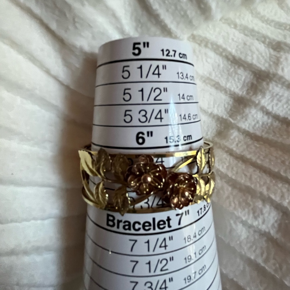 Krementz Vintage bracelet in 14kt gold overlay & rose goldtone. - Picture 13 of 13